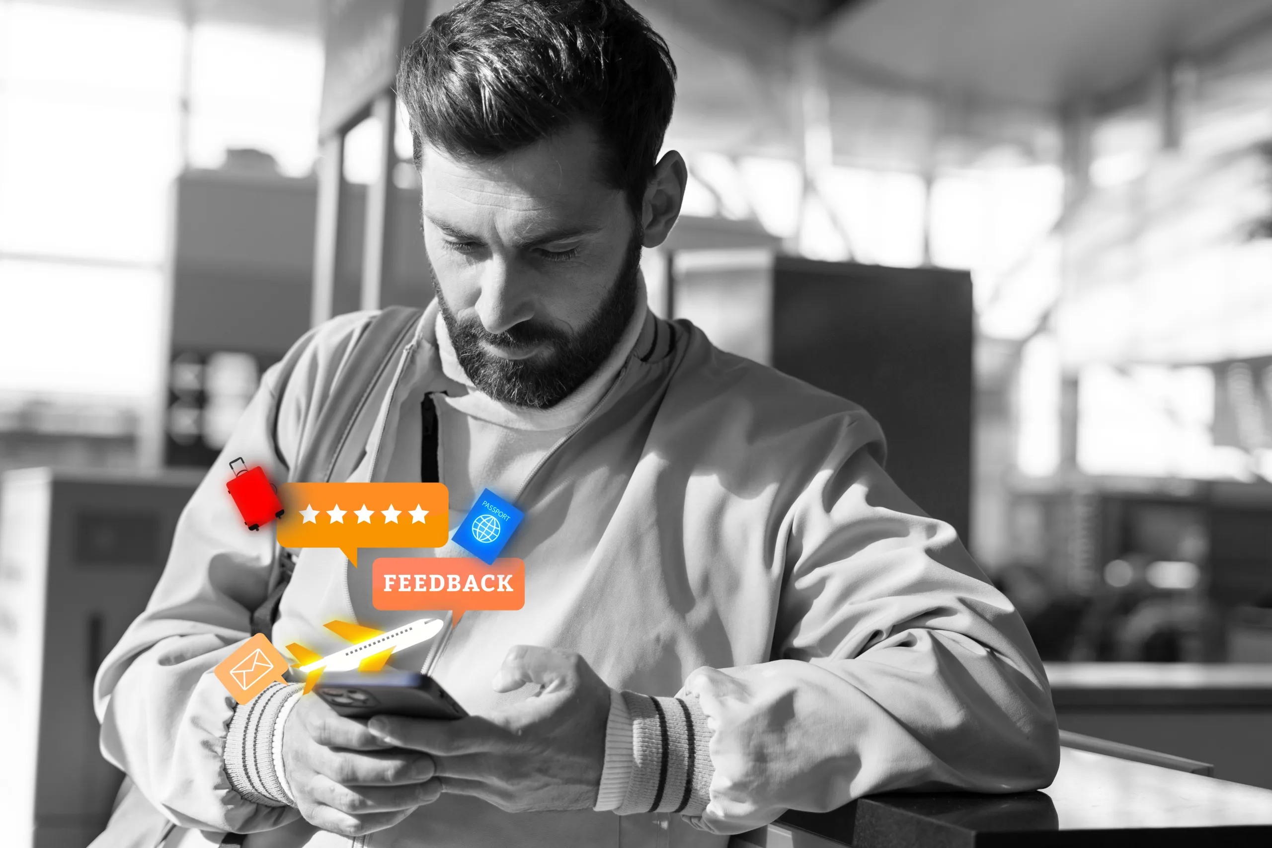 customer experience creative collage
