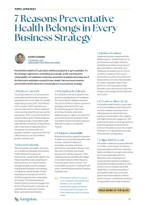 7 Reasons Preventative Health Belongs in Every Business Strategy