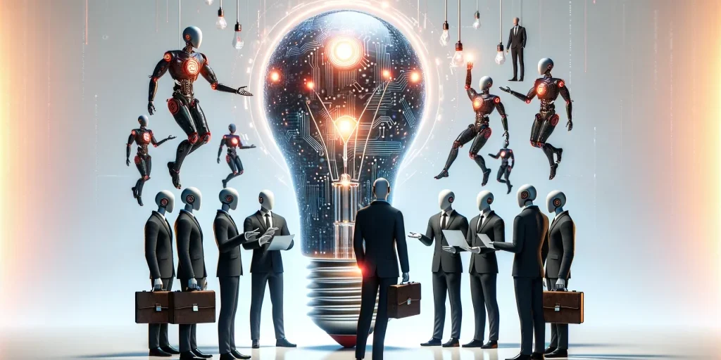 DALL·E 2024-02-22 14.50.29 - Create a modern and professional featured image for a blog article titled _How Many AI Lawyers Does It Take To Screw In A Virtual Light Bulb__. The im