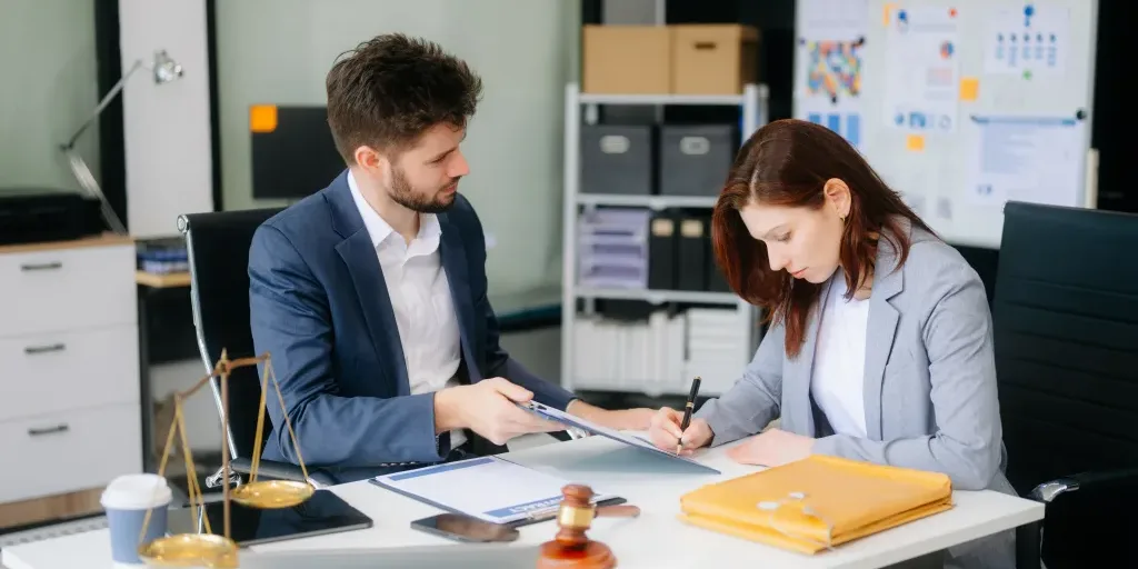 Modern lawyer office a professional discussion, legal documents, Merchant Cash Advance: Lifeline or Legal Minefield for Small Businesses?